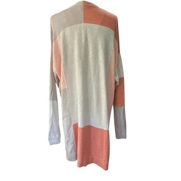 J. Jill multicolor color-block one-button longline cardigan sweater Size medium - Picture 4 of 10